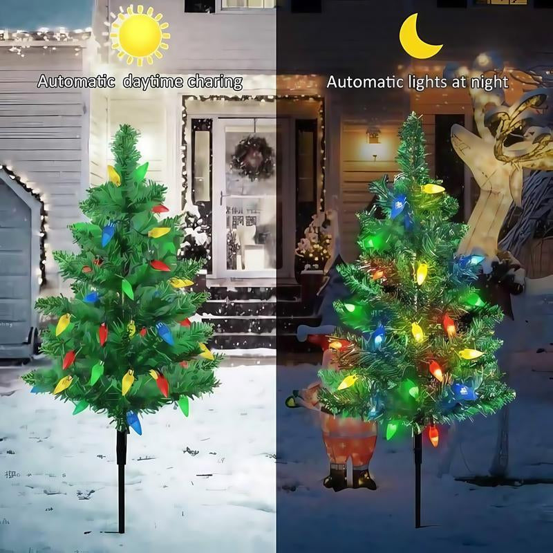 "Starlight Grove" - Set of 4 Solar-Powered Christmas Path Lights 🎄
