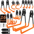 16 Pack Garage Hooks Heavy Duty – Wall Mount Utility Hooks for Hanging, Garage O