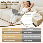 Oversize 131” L Shaped Modular Sectional Sofa Cloud Couches for Living Room,No Assembly Corduroy Convertible Sleeper Sofa Bed,Compression Memory Foam