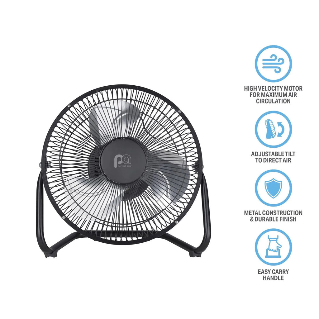 11.75 In. H X 9 In. D 2 Speed High Velocity Fan