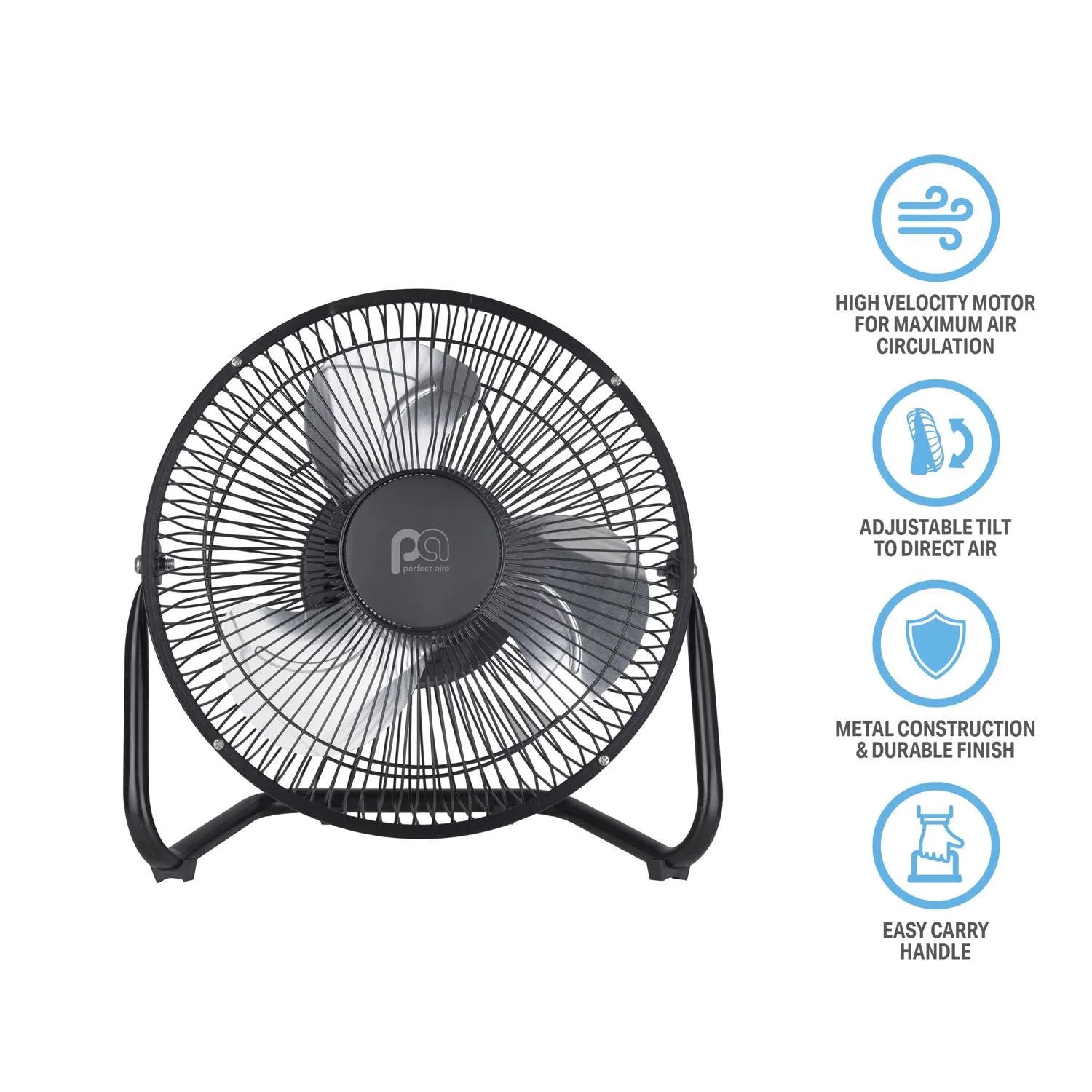 11.75 In. H X 9 In. D 2 Speed High Velocity Fan