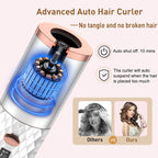 Portable Automatic Hair Curler, Ceramic Rotating Wireless Auto Curling Iron Wand, Portable USB Rechargeable Spin Curler for Hair Styling