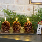 "The Enchanted Glow" - Set of 3 Flameless Holiday Candles 🕯️