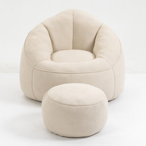 "The Comfort Cloud" - Oversized Foam Lounger & Ottoman Set ☁️