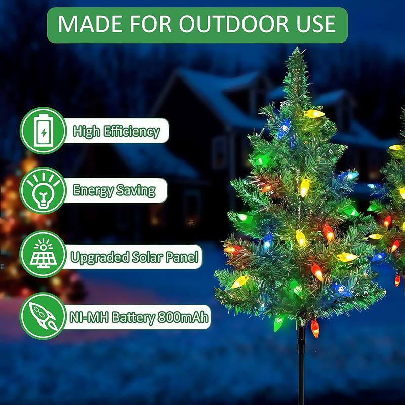 "Starlight Grove" - Set of 4 Solar-Powered Christmas Path Lights 🎄