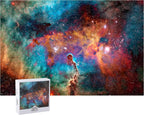 Henley Place Space Puzzle - 1000 Piece Deepspace Puzzle for Adults, Outerspace Jigsaw with Fun Fact & Reference Poster, NASA Nebula Illustration 20X27 Inches