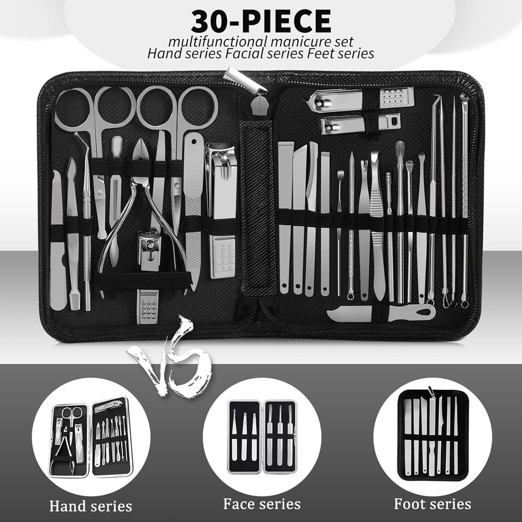 30 PCS SET Estuche De Herramientas Para Las Uñas Enterradas PEDICURA PROFESIONAL