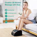 Foot Massager Machine with Heat, Foot & Calf Massager with Massage Roller | Deep Tissue Relief for Plantar Fasciitis, Pain Relief & Blood Circulation – Perfect Mother'S Day Gift for Women, Men & Mom Comfort Red/Black
