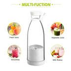 Portable Blender 1200 Mah 420 Ml Battery Powered Blender, White