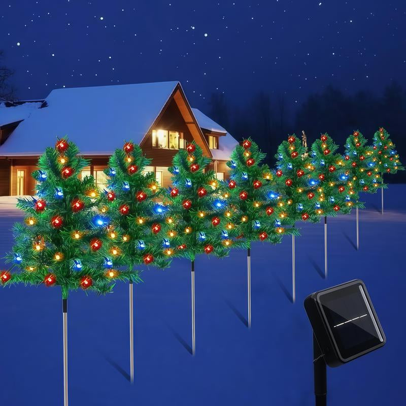 "Starlight Grove" - Set of 4 Solar-Powered Christmas Path Lights 🎄