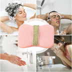 Buy 1 Get 1, Soap Bags with Exfoliating Shower Sponges — Deep Cleansing Foaming Soap Holder with Hand Strap, Body Scrub for Smooth Skin, Suitable for Men & Women, Perfect for Bath & Shower