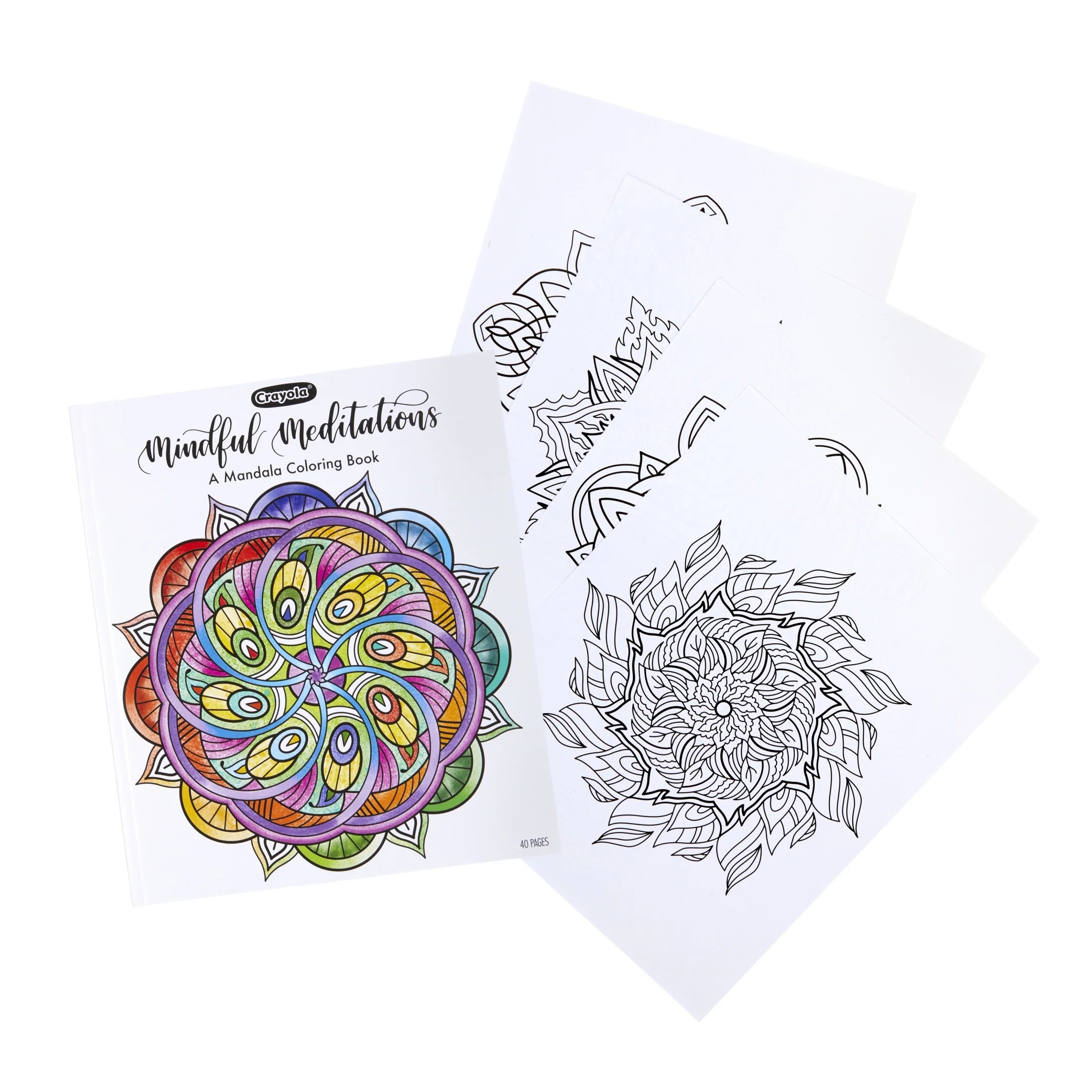 Mandala Coloring Book, 40 Pgs, Adult Coloring Book, Mindful Meditations, Mothers Day, Gifts for Teachers and Teens, Ages 8+