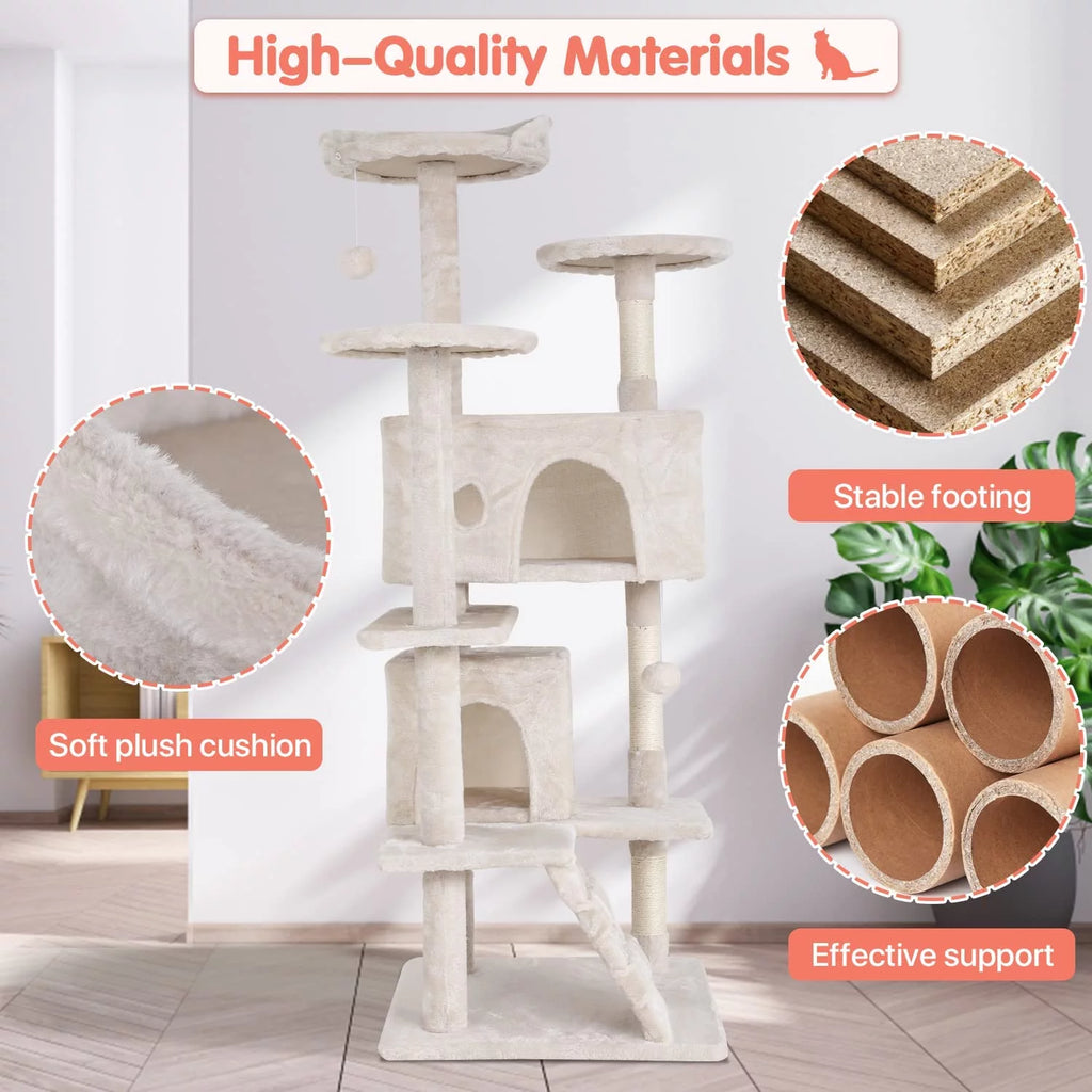 Your Cat's Dream Kingdom: The 54" Multi-Level Cat Tower