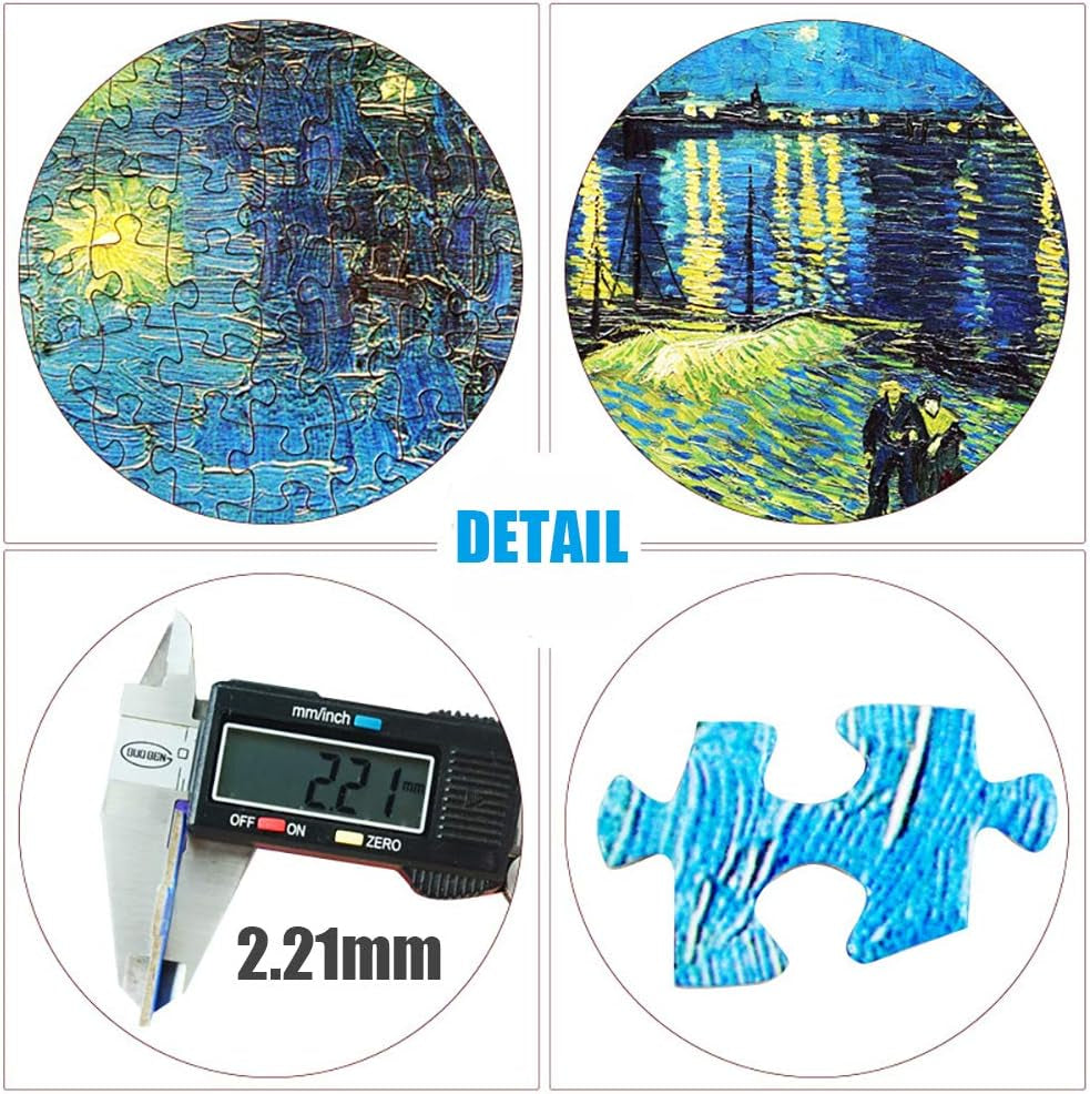 1000 Pieces Glow in the Dark Puzzle for Adults, 70X50Cm Museum Collection Puzzle, 2Mm Thickness Luminous Puzzle, Famous Painting Puzzle Stress Reliever Artwork Puzzle for Kids Adults