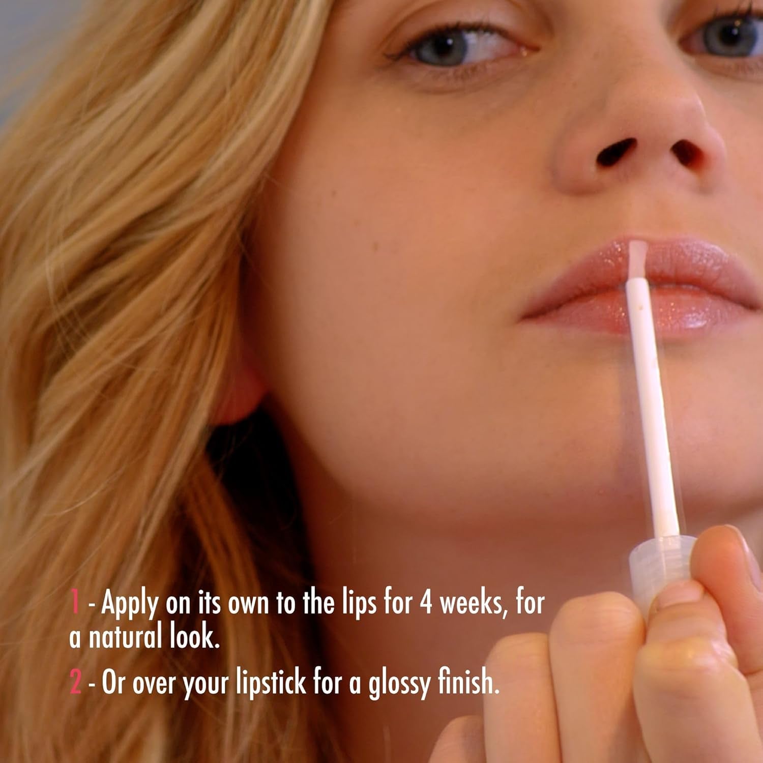 Volume Lip Enhancer, Lip Gloss for Fullness Texture and Glossy Finish, Transparent Formula with Oligopeptides for Natural Shine and Volume 10Ml