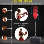 Premium Quality Boxing Speedball with Stand - Height Adjustable for Teens & Adults - 360° Rebound for Stress Relief & Fitness - Ideal for Home Use in Bedrooms Living Rooms & Gardens
