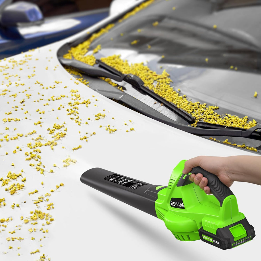 Soplador De Aire Inalambrico Electrico Con 2 Baterías Para Hojas Cesped Jardin