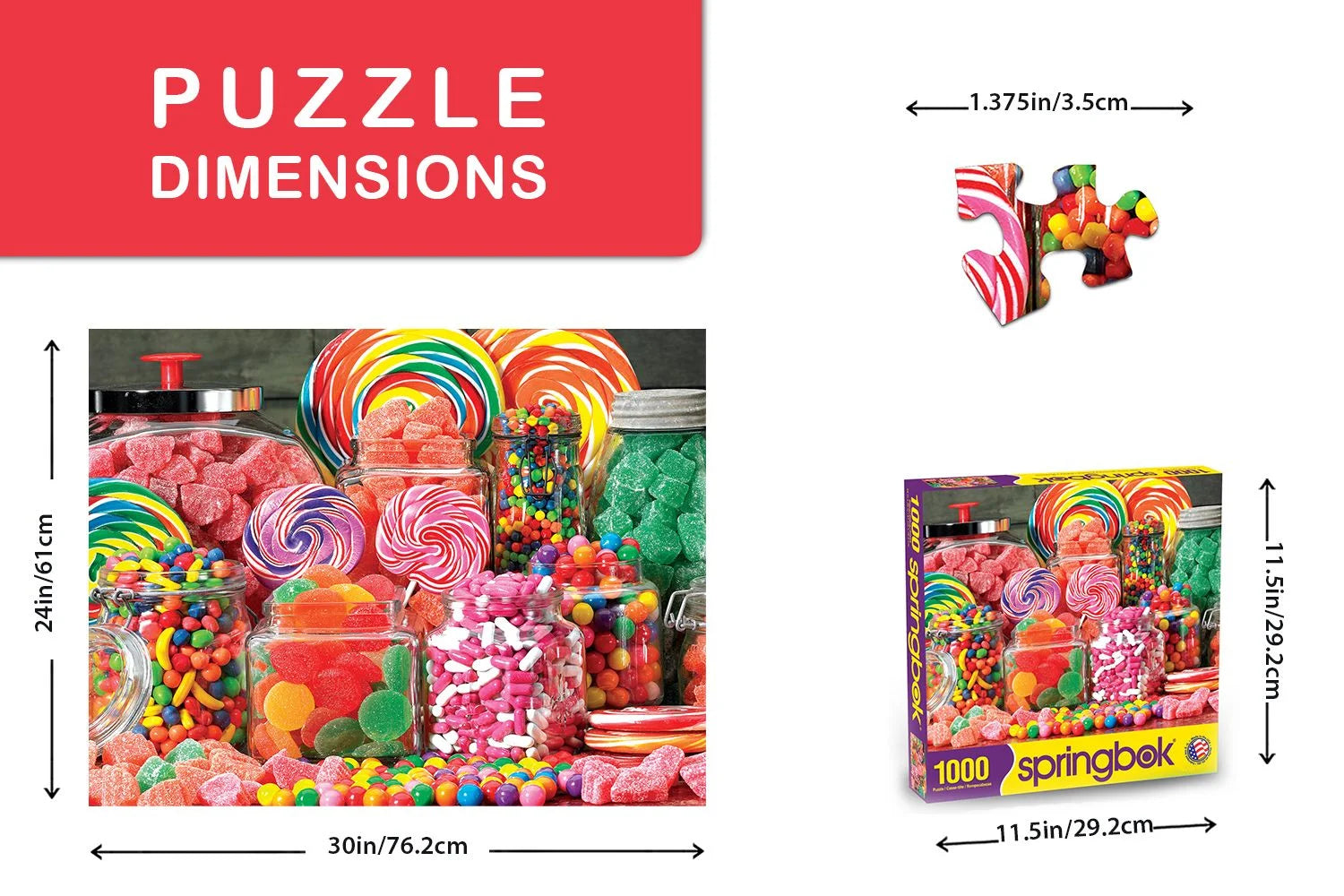 S 1000 Piece Jigsaw Puzzle Candy Galore