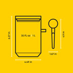 Holden Stackable Glass Storage Canister Set with Wood Lids and Scoops