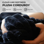 Modern Cloud Sofa, Boneless Sleep Sofa, Modular Design Segmented Sofa Bed, Luxurious Corduroy Cover, No Assembly Required, Suitable for Living Room Use, Comes with 6 Pillows, Oversized Comfortable Black Sofa Sofa Bed