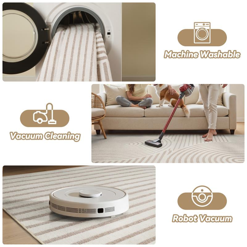  ["The FreshStart" - Machine Washable Geometric Rug ✨