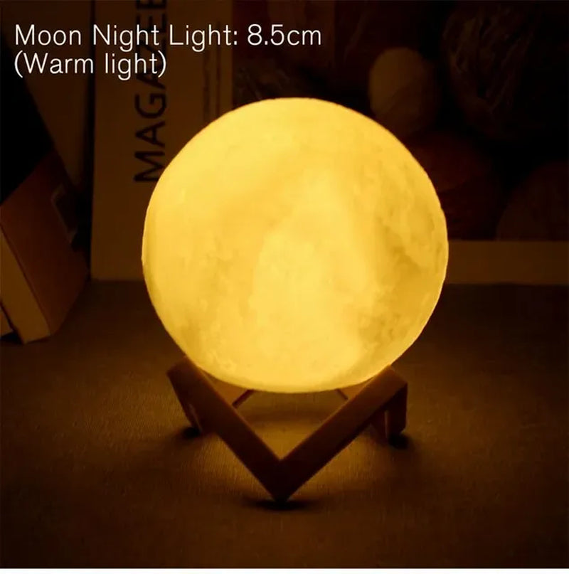 "The Lunar Glow" - 3D Rechargeable Moon Lamp 🌙