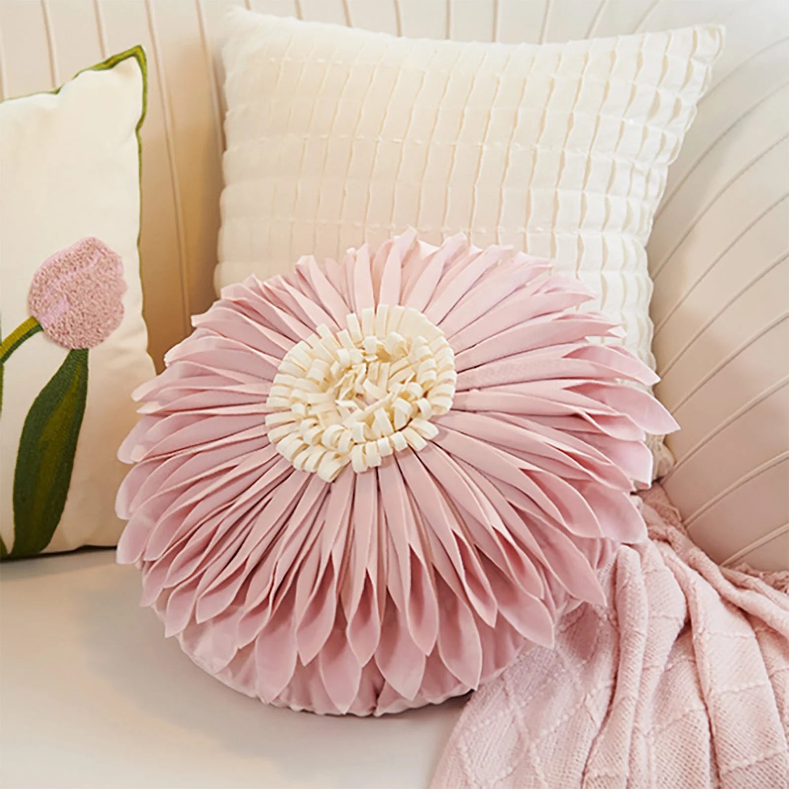 The Plush Flower Petal Pillow