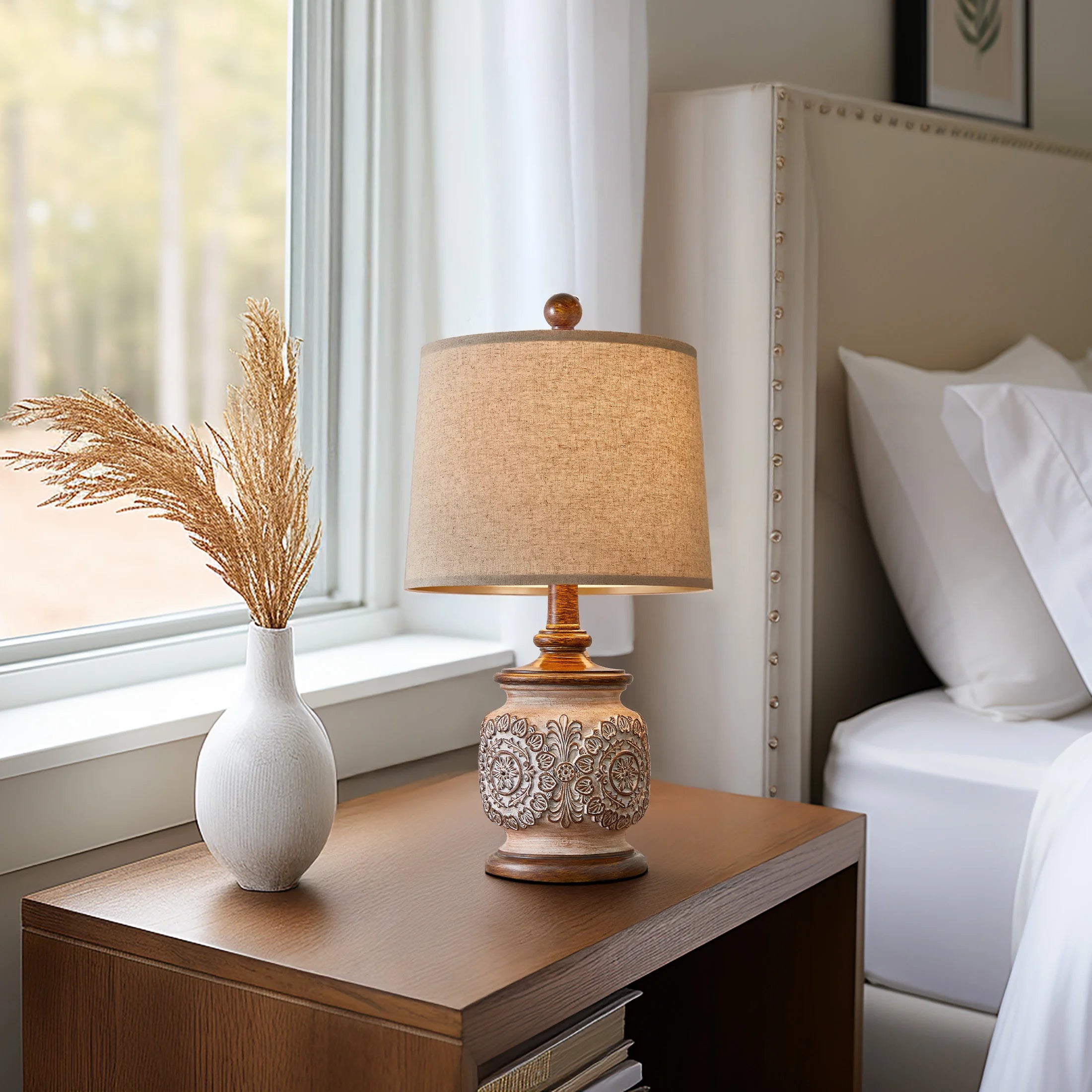 The Vintage Floral Table Lamp Set