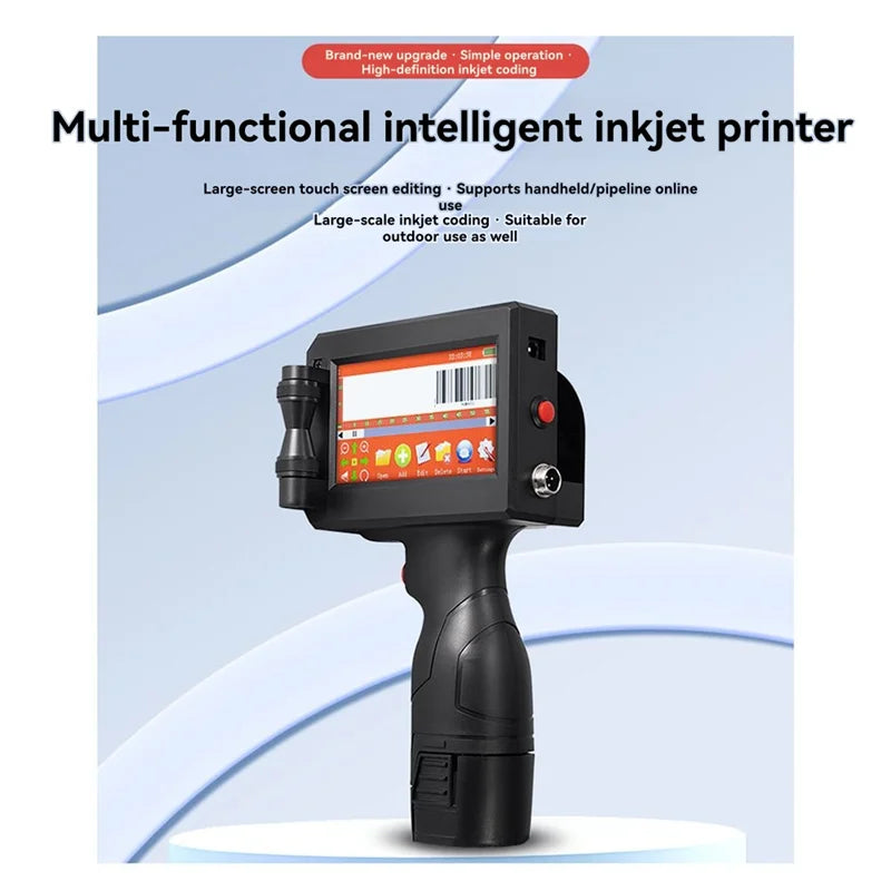 Date Expiry Date Printing Inkjet Printer Handheld 12.7MM Number, Logo& 27 Language Option for Plastic Carton Use