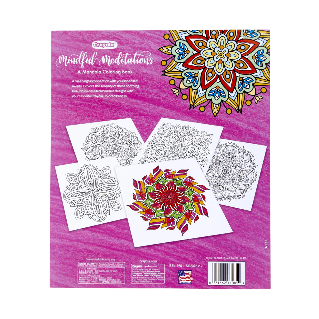 Mandala Coloring Book, 40 Pgs, Adult Coloring Book, Mindful Meditations, Mothers Day, Gifts for Teachers and Teens, Ages 8+