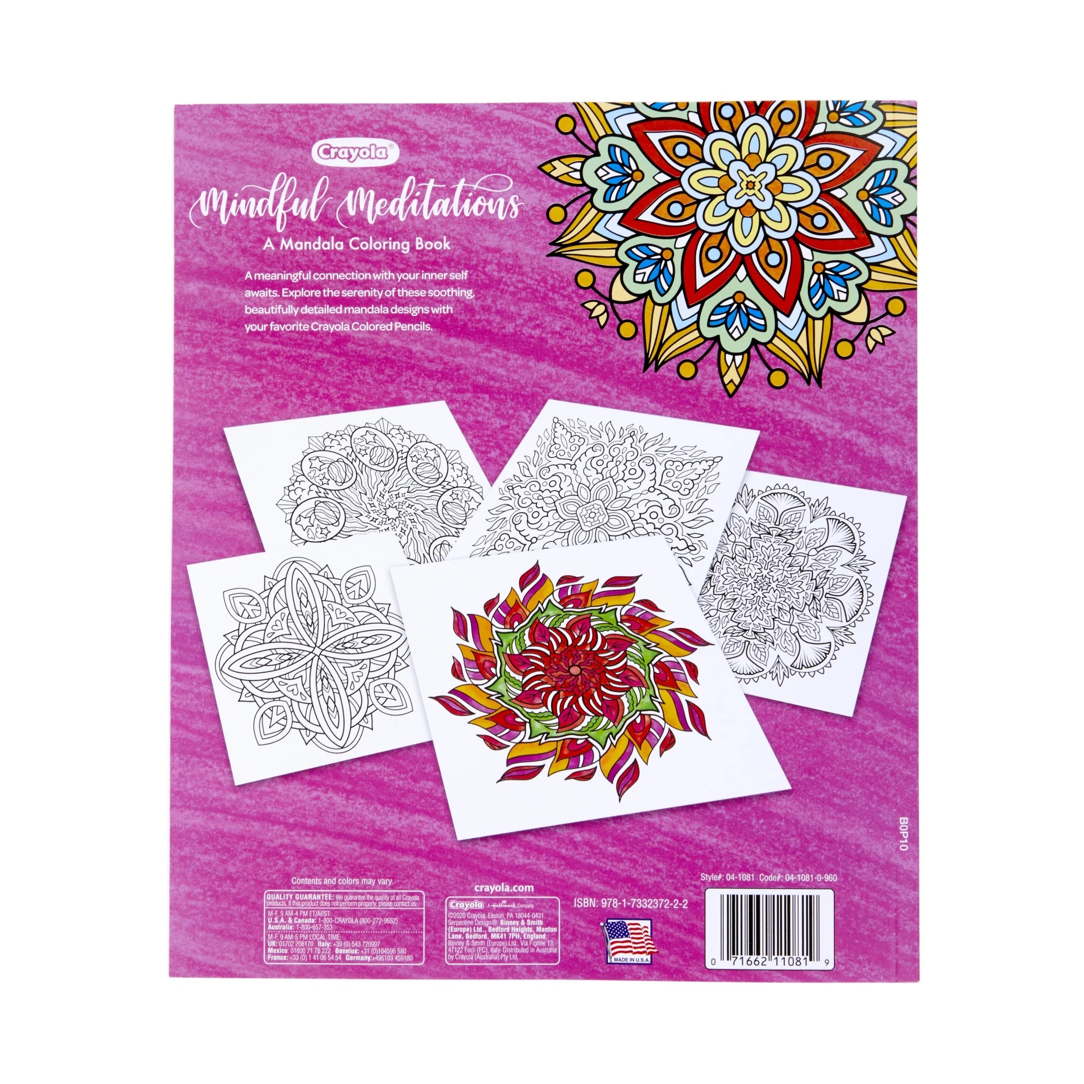 Mandala Coloring Book, 40 Pgs, Adult Coloring Book, Mindful Meditations, Mothers Day, Gifts for Teachers and Teens, Ages 8+