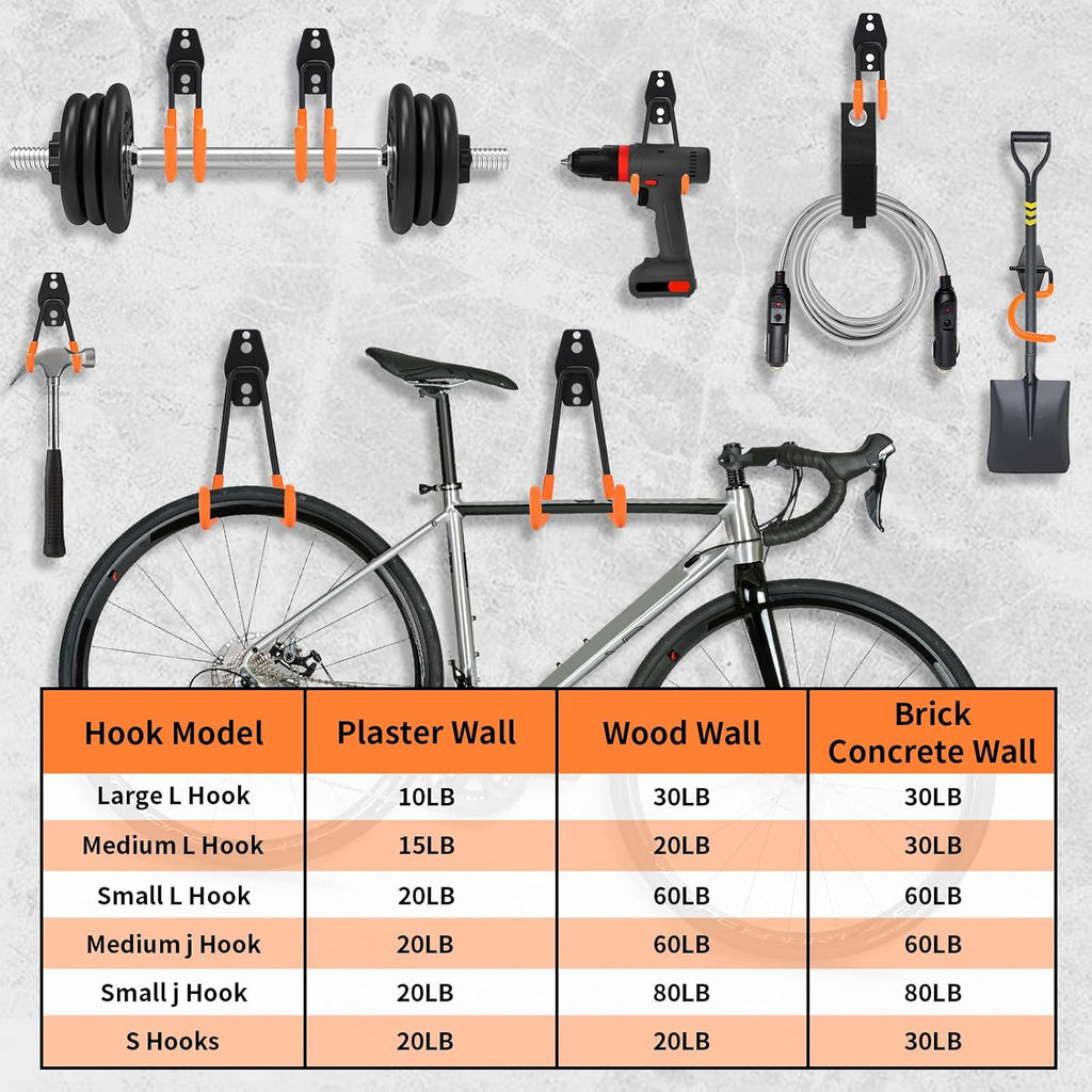 16 Pack Garage Hooks Heavy Duty – Wall Mount Utility Hooks for Hanging, Garage O