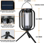 【Bougerv 9-Inch Solar Lantern Outdoor Light with Base】 - Waterproof Flickering Flame Effect for Patio, Garden, and Room Decoration | 6.3X4.7X3.3 Inches | Energy Efficient Monocrystalline Silicon Panels | 8-12 Hours Operation Time