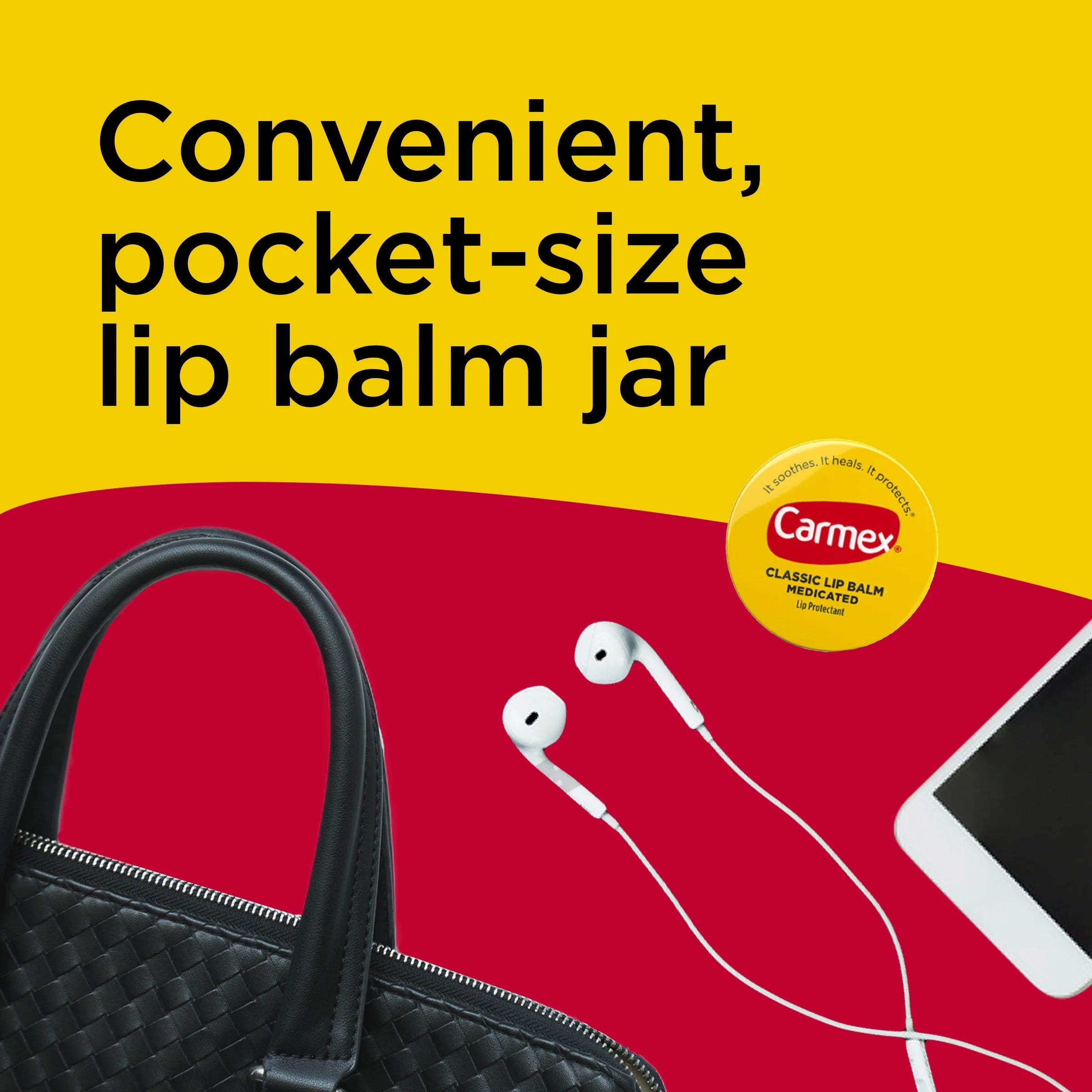 (2 Pack)  Classic Medicated Lip Balm Jars, Lip Protectant, 0.25 Oz Each, 3 Count