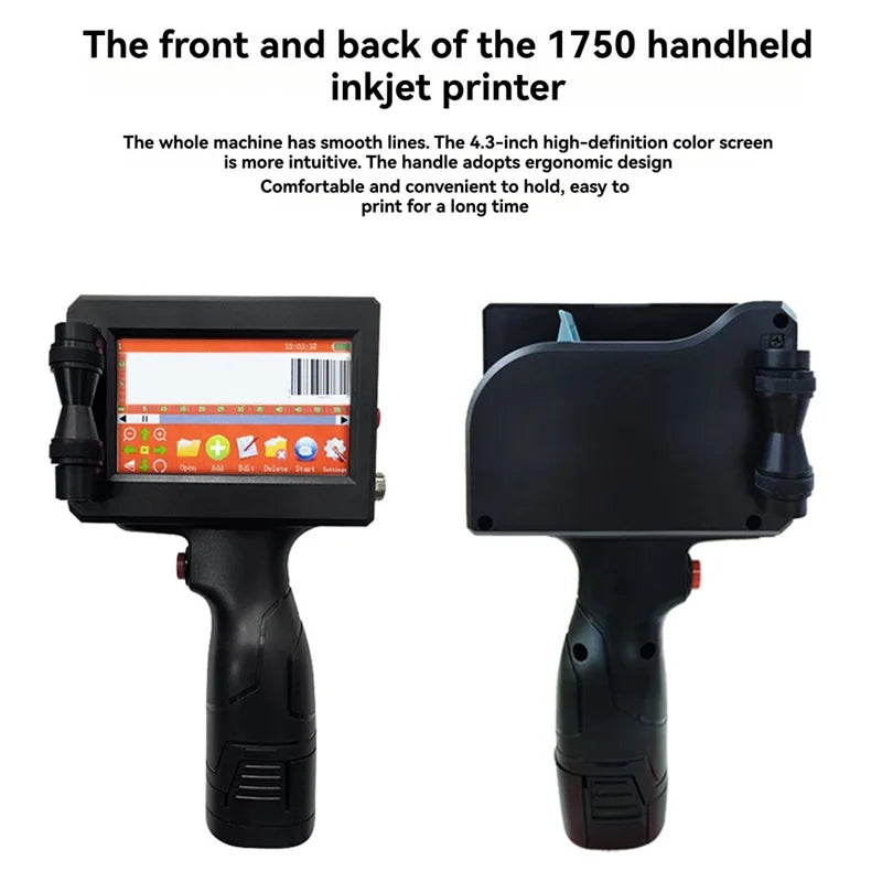 Date Expiry Date Printing Inkjet Printer Handheld 12.7MM Number, Logo& 27 Language Option for Plastic Carton Use