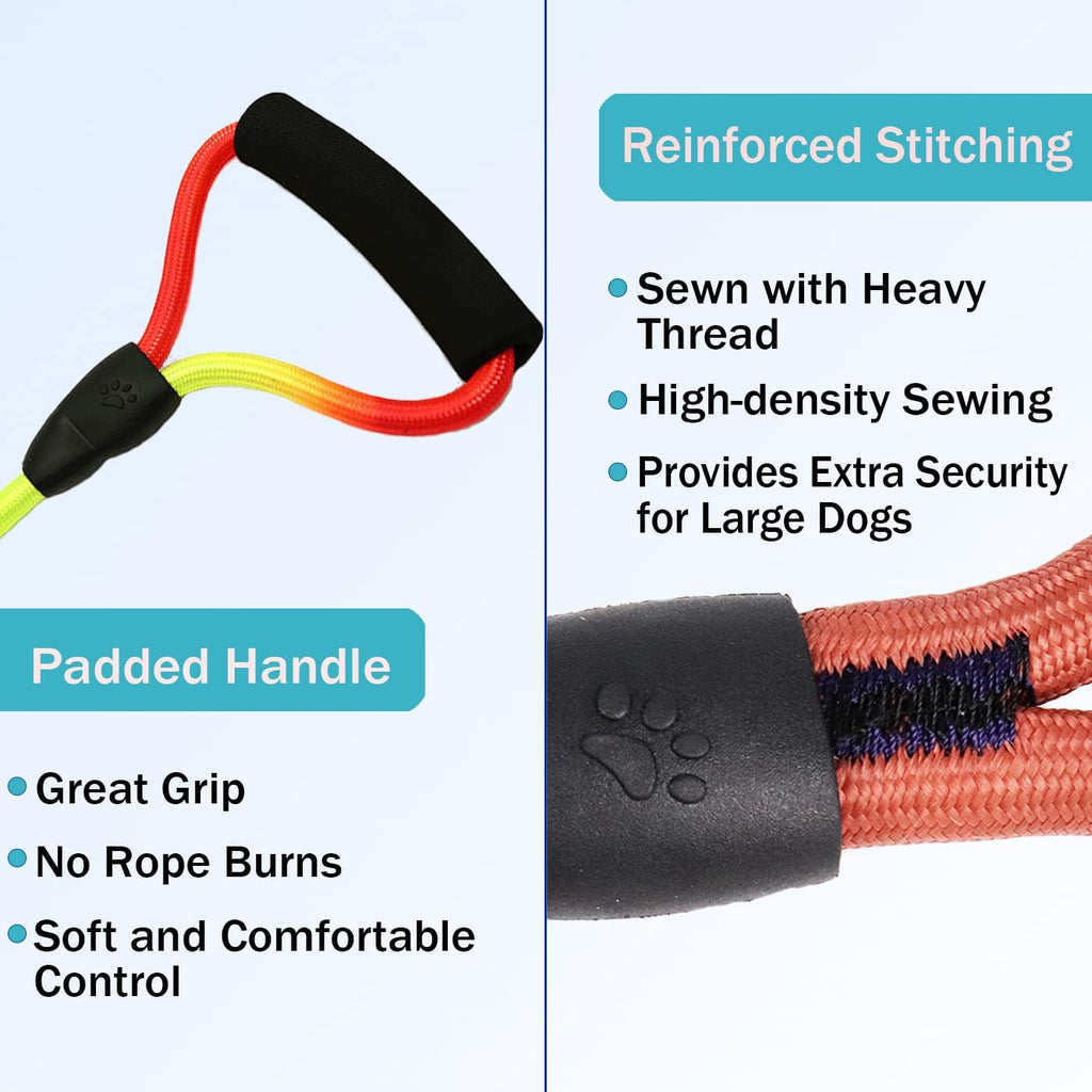 Heavy Duty 3 Dog Leash No Tangle Detachable 360° Swivel Device Multiple Dog Leash with Padded Handle for Two/Three Pets