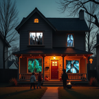 Holographic Rear Projection Screen for Halloween Video Effects