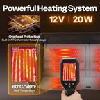 Heated Double Camping Chair, with 2*20,000 Mah Power Bank and 12V 20W PD Fast Charging Type C Port, 3 Levels Heating, NTC Overheat Protection System