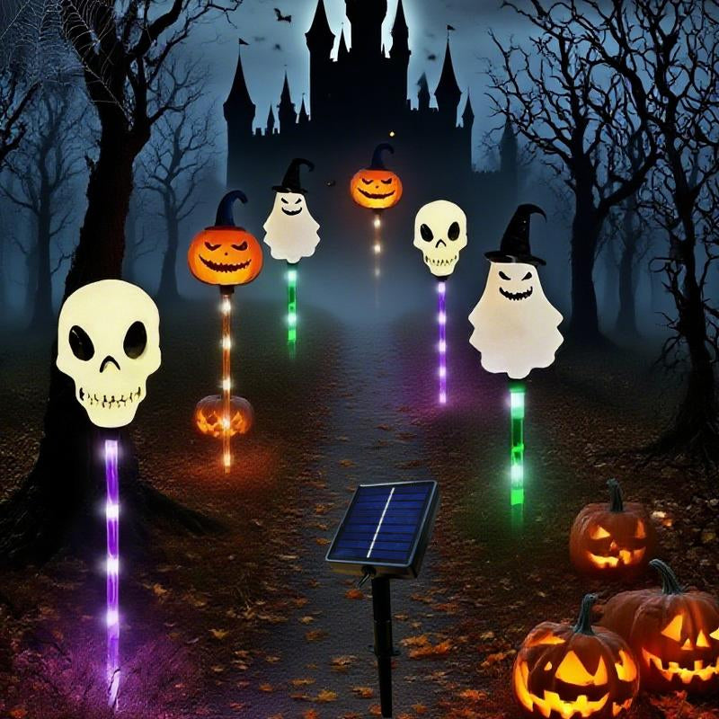 "The Graveyard Glow" - Solar-Powered Pumpkin & Skull Path Lights 💀