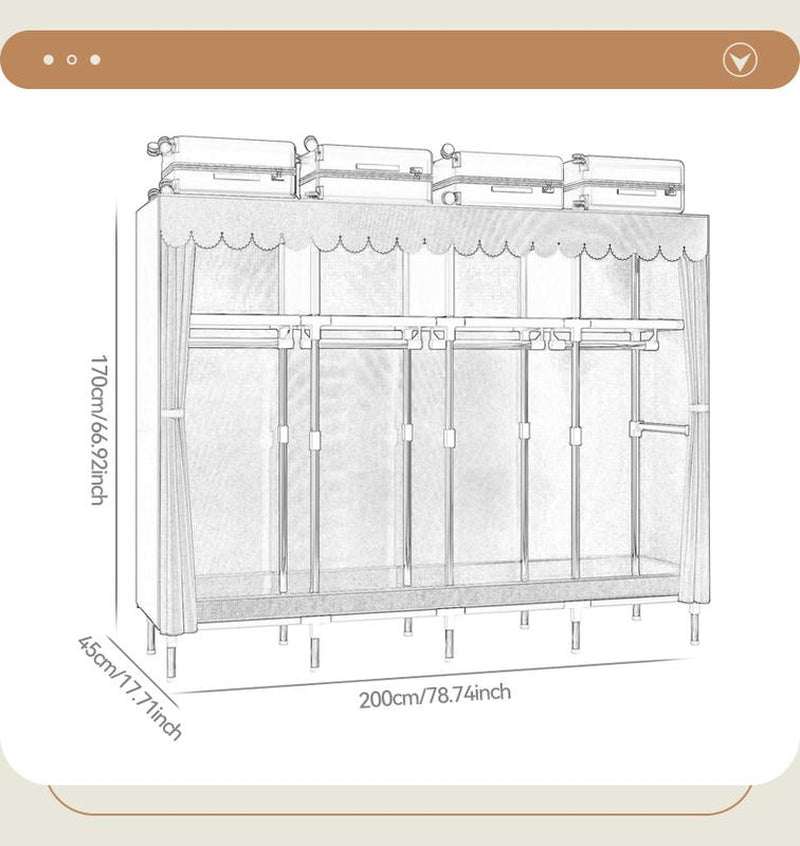 "The Orderly Oasis" - Freestanding Wardrobe Closet & Organizer 🌿