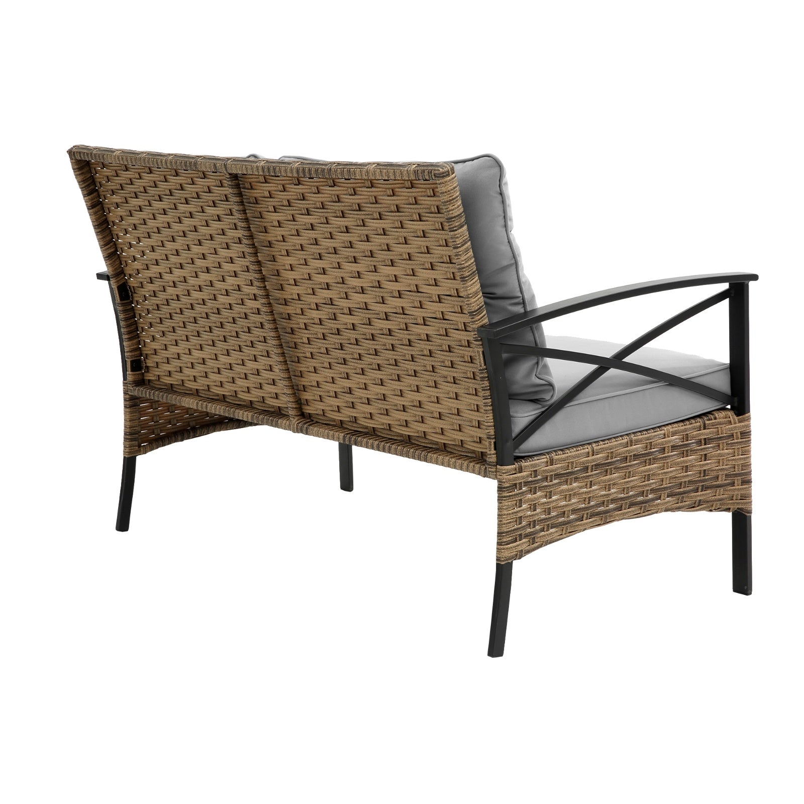 The Sunset Social - 4-Piece Rattan Patio Conversation Set ☀️
