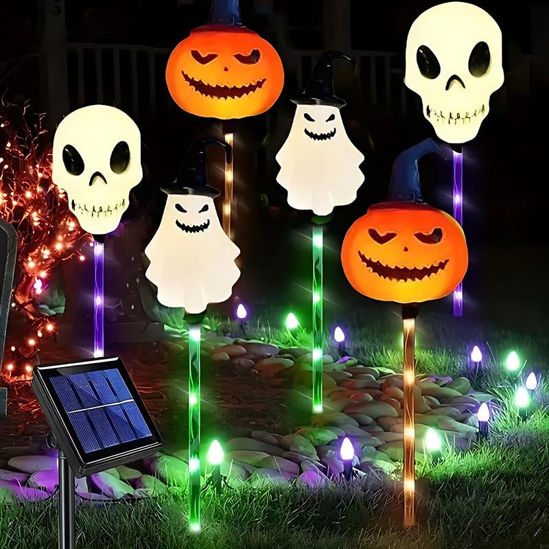 "The Graveyard Glow" - Solar-Powered Pumpkin & Skull Path Lights 💀