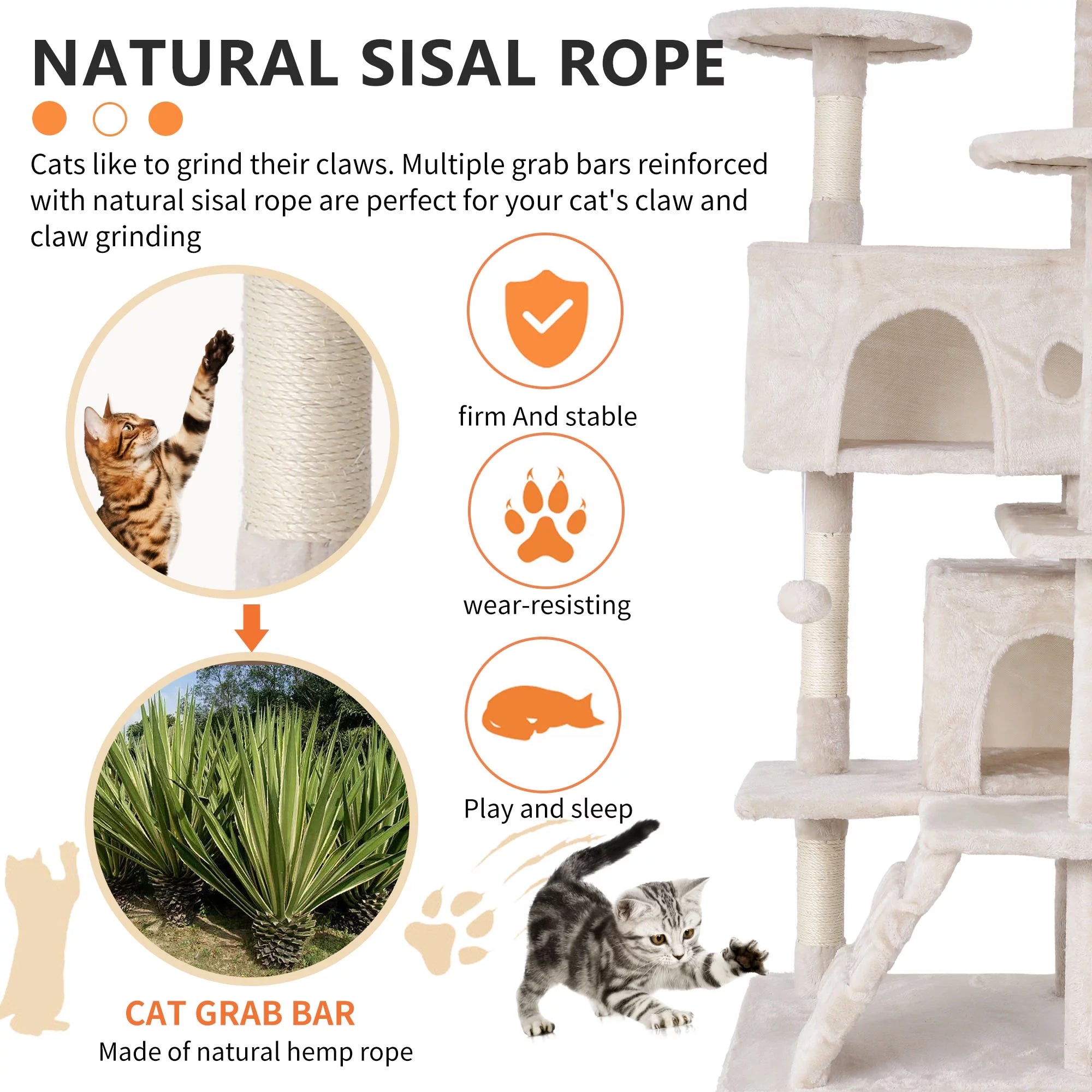 Your Cat's Dream Kingdom: The 54" Multi-Level Cat Tower