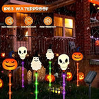 "The Graveyard Glow" - Solar-Powered Pumpkin & Skull Path Lights 💀