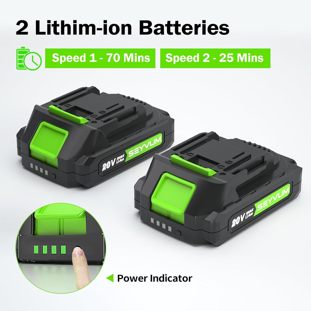 Soplador De Aire Inalambrico Electrico Con 2 Baterías Para Hojas Cesped Jardin