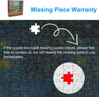 1000 Pieces Glow in the Dark Puzzle for Adults, 70X50Cm Museum Collection Puzzle, 2Mm Thickness Luminous Puzzle, Famous Painting Puzzle Stress Reliever Artwork Puzzle for Kids Adults