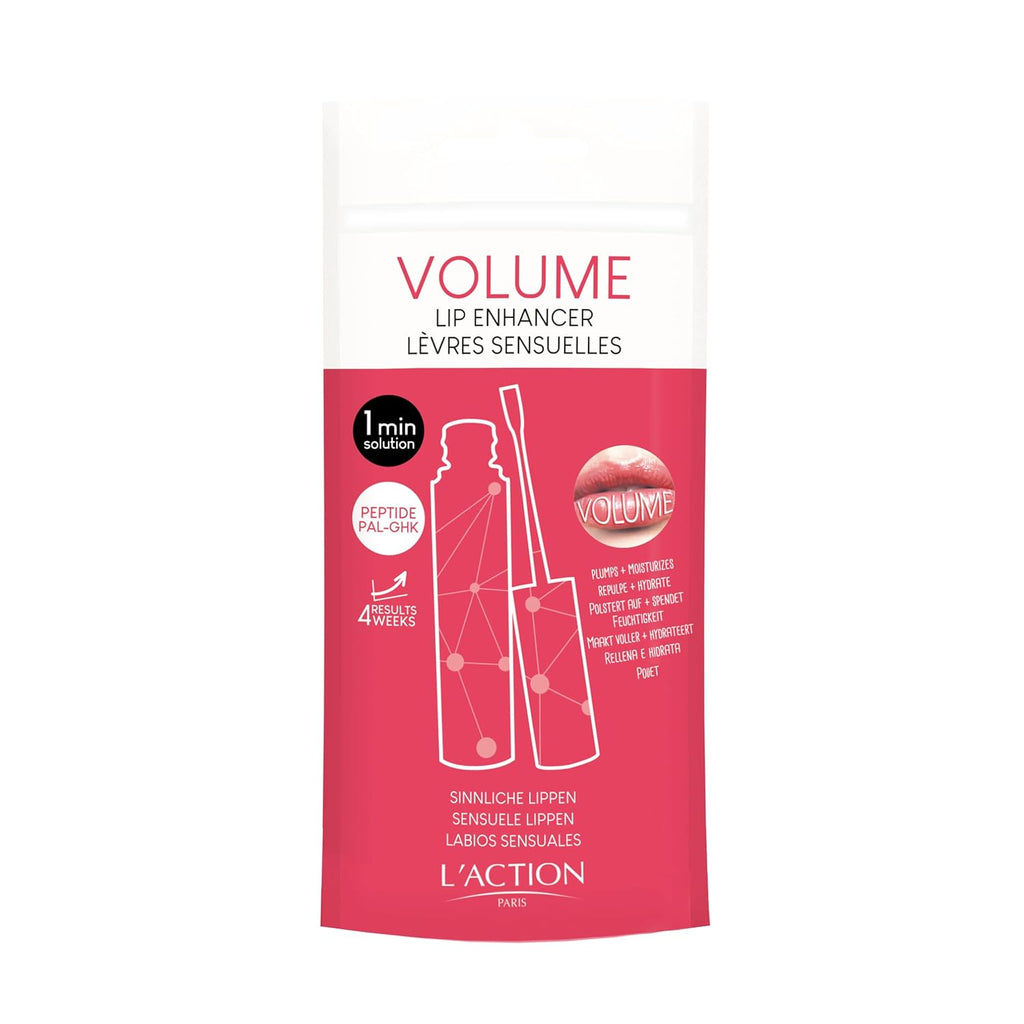 Volume Lip Enhancer, Lip Gloss for Fullness Texture and Glossy Finish, Transparent Formula with Oligopeptides for Natural Shine and Volume 10Ml