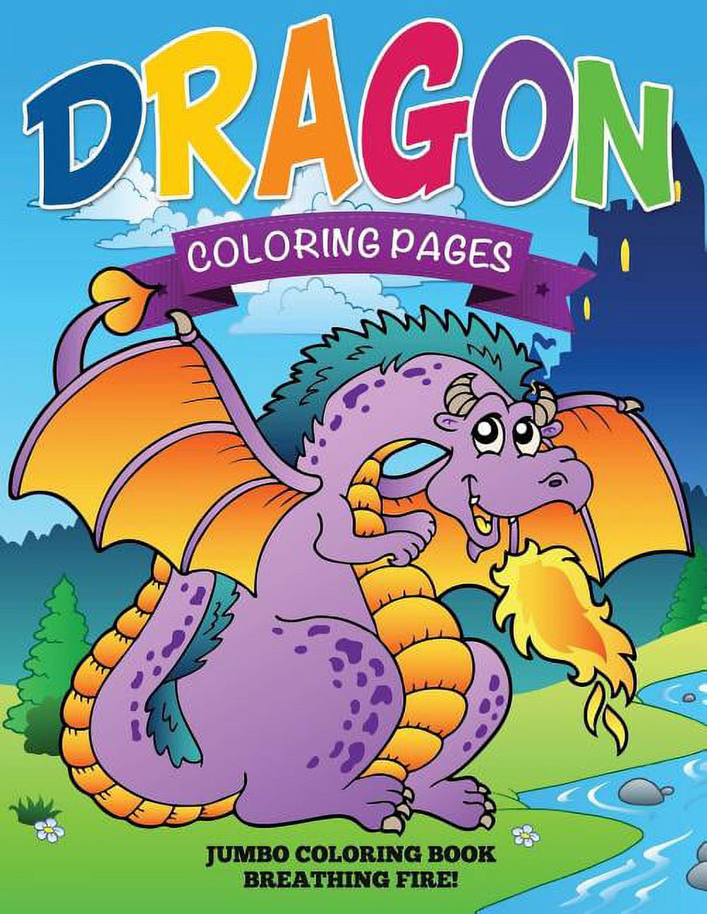 Dragon Coloring Pages (Jumbo Coloring Book - Breathing Fire!) (Paperback)