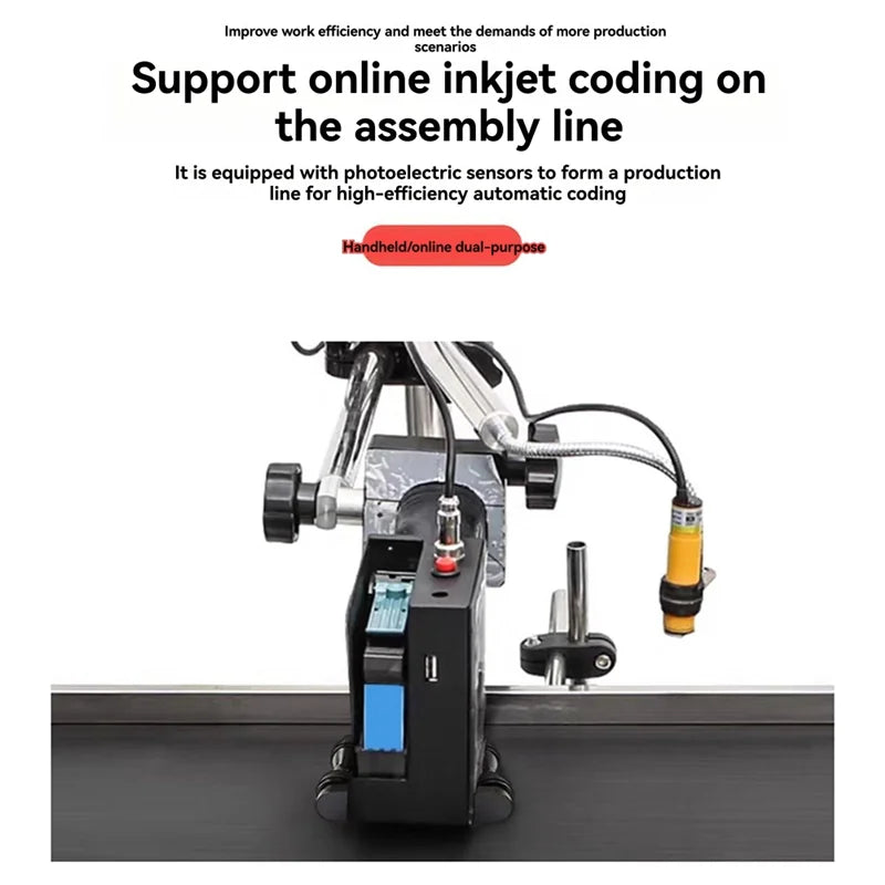 Date Expiry Date Printing Inkjet Printer Handheld 12.7MM Number, Logo& 27 Language Option for Plastic Carton Use