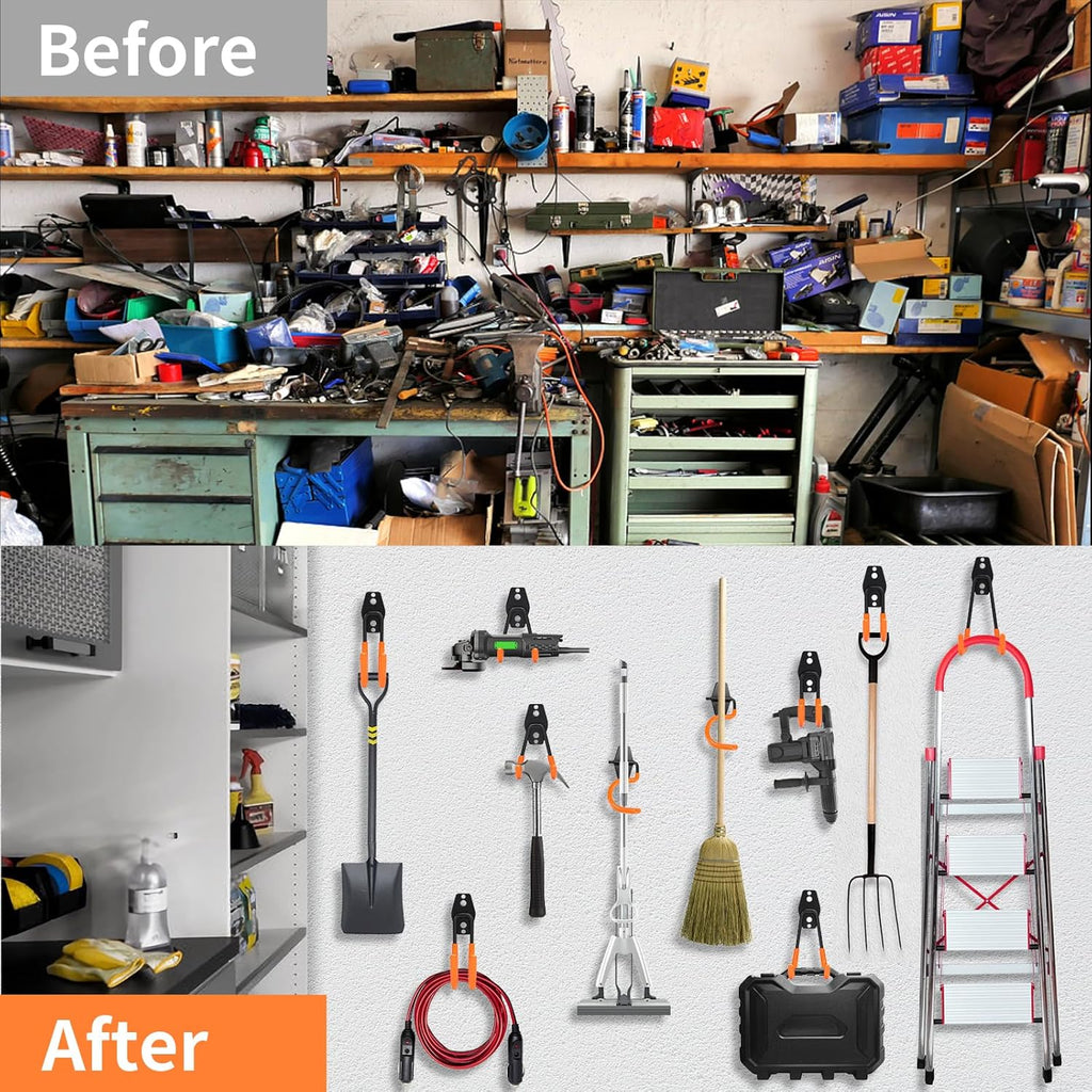 16 Pack Garage Hooks Heavy Duty – Wall Mount Utility Hooks for Hanging, Garage O